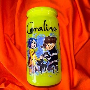 Coraline Neon Yellow 16oz Acrylic Tumbler